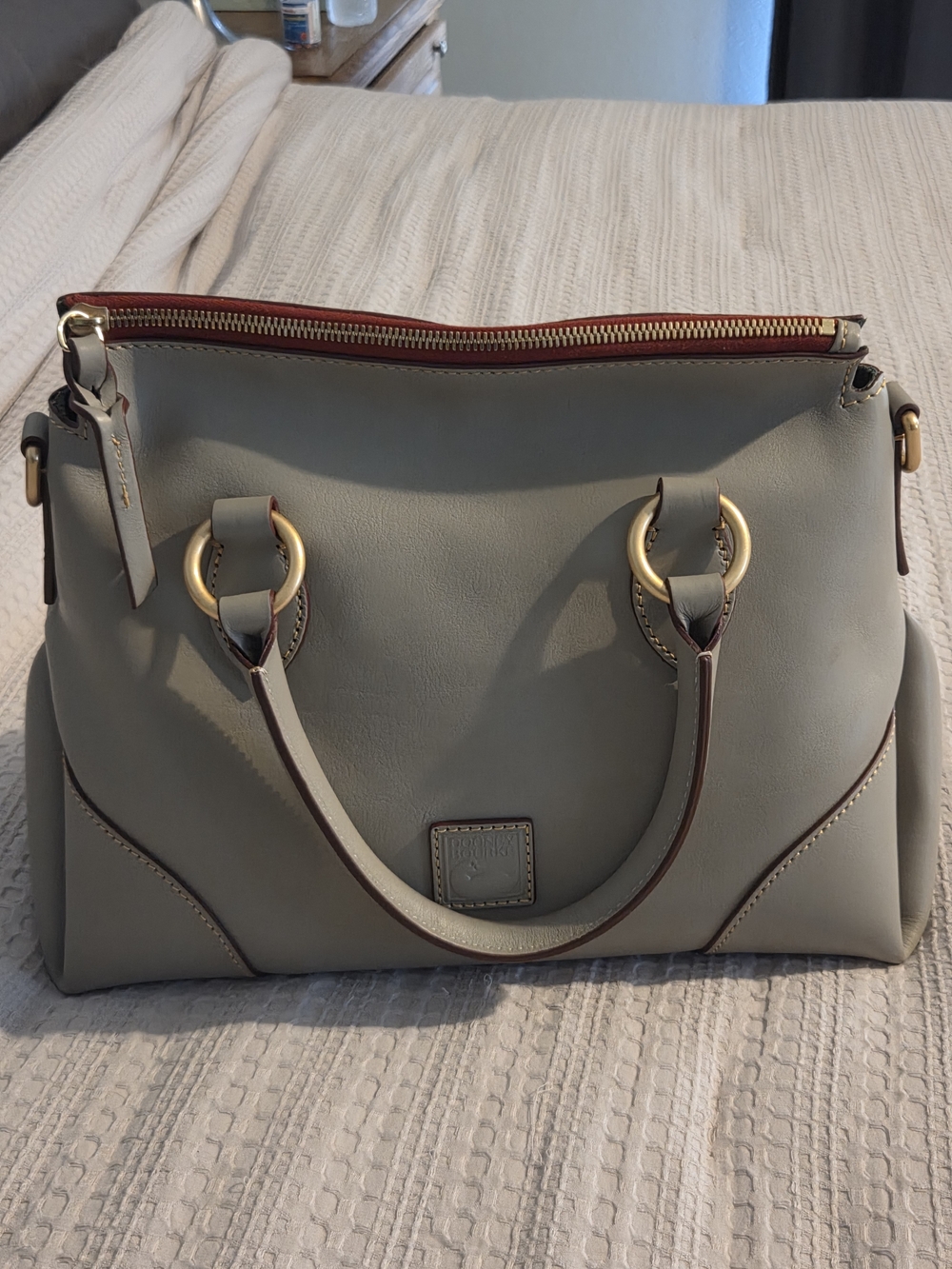 EUC Light Taupe Dooney And Bourke Florentine Satchel 38